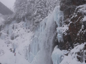 Franklin falls froze in the winter