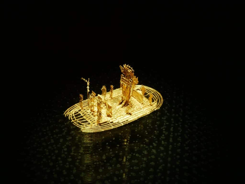 Muisca Raft at the Museo de Oro in Bogota Colombia