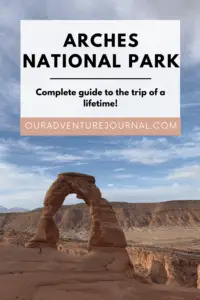pinterest pin for Arches National Park