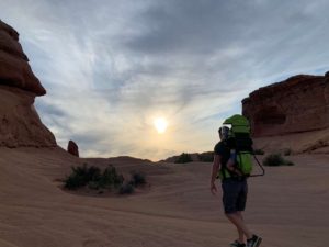hiking at arches national park