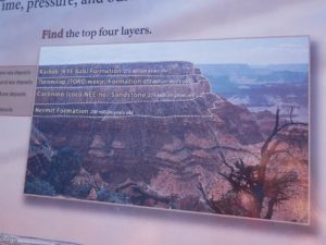 interpretive sign at the grand canyon trail of time