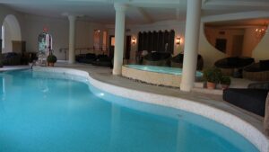 The pool at the Posthotel