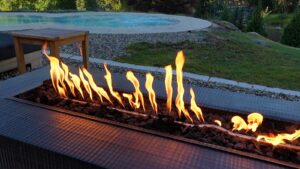 Outdoor fire at the Posthotel