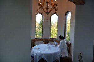 Kelly from Our Adventure Journal at the Posthotel