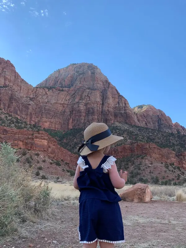 girl at zion national park