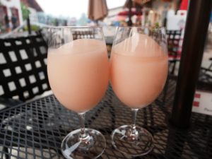 two glasses of frose at patterson cellars