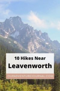 Pinterest pin for hikes near leavenworth