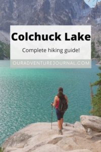 Pinterest pin for colchuck lake