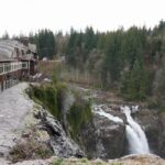 View of Salish Lodge from the top of Snoqualmie Falls