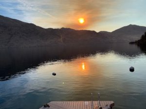 hazy lake chelan fire