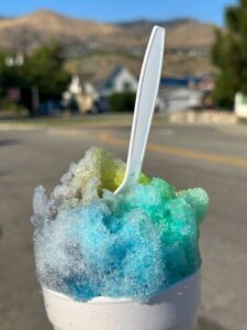 Shaved ice at a stand near Lakeside Park in Chelan