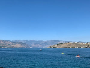 View of boaters at Lake Chelan