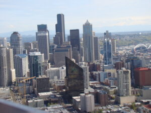 View of the Seattle Skyline from the Space Needle