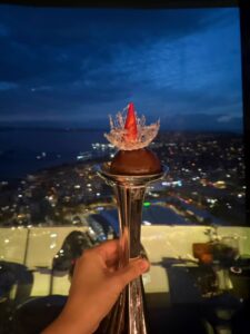 Lunar Orbiter dessert from the Loupe Lounge