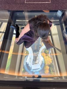 Kelly from Our Adventure Journal at the Space Needle