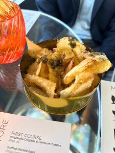 Homemade potato chips at the Loupe Lounge!