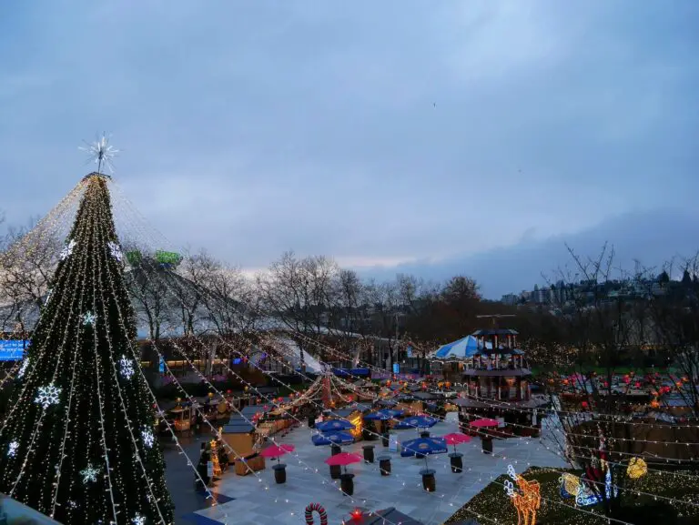 View of the Seattle Christmas Market