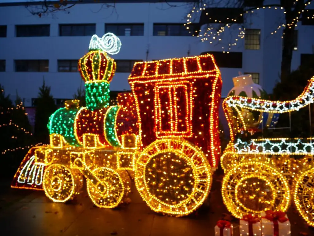 Christmas lights at the Seattle Christmas Market