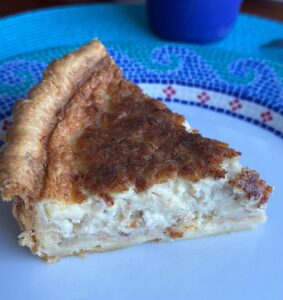 A slice of quiche lorraine from the Vashon Island Baking Company 