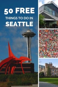 pinterest pin for 50 free things to do in Seattle