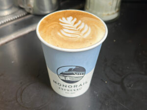 Vanilla latte from Monorail Espresso