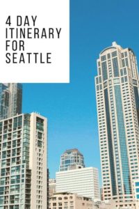 pinterest pin for 4 day itinerary for Seattle