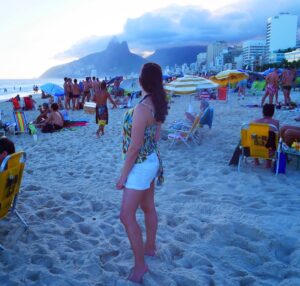 Woman at Ipanema Beach in Rio de Janeiro, Brazil