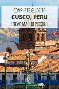 Pinterst pin for things to do in Cusco Peru