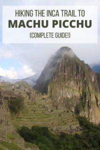 Pinterest pin for hiking Machu Pichu and the Inca Trail