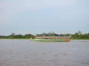 boat cruise on the Amazon River in Iquitos Peru
