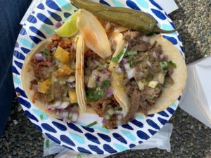 tacos from Los Chilangos at the Ballard Farmers Market