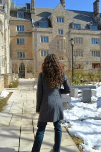 Kelly from Our Adventure Journal at Yale University in New Haven, Connecticut