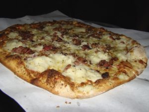 Pizza at Bar in New Haven (mashed potato pizza)