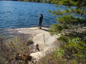 Acadia National Park woman at lake