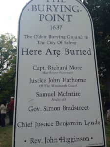 Old Burying Point Cemetery in Salem