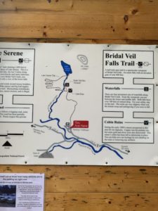 map of Bridal Veil Falls