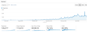blog traffic results after one year of blogging