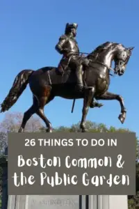 Pinterest Pin for 26 things to do in Boston Common and Public Garden
