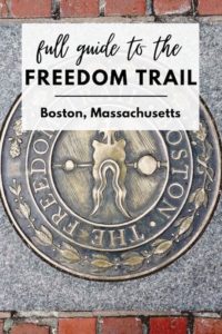 Pinterest pin for the Freedom Trail in Boston