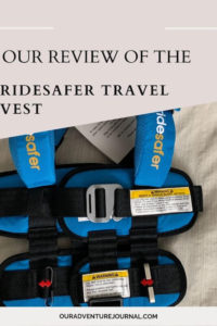 Pinterest pin for RideSafer Travel Vest
