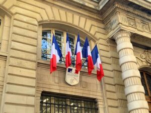 French flags in Paris