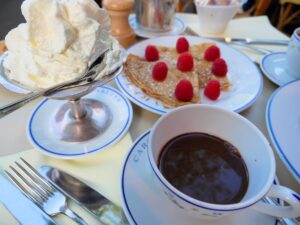 Hot chocolate at Carette in Paris