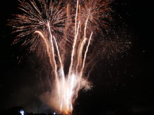 Festival in Vilassar de Mar near Barcelona with fireworks