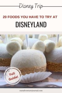 Pinterest pin for best foods at Disneyland in California