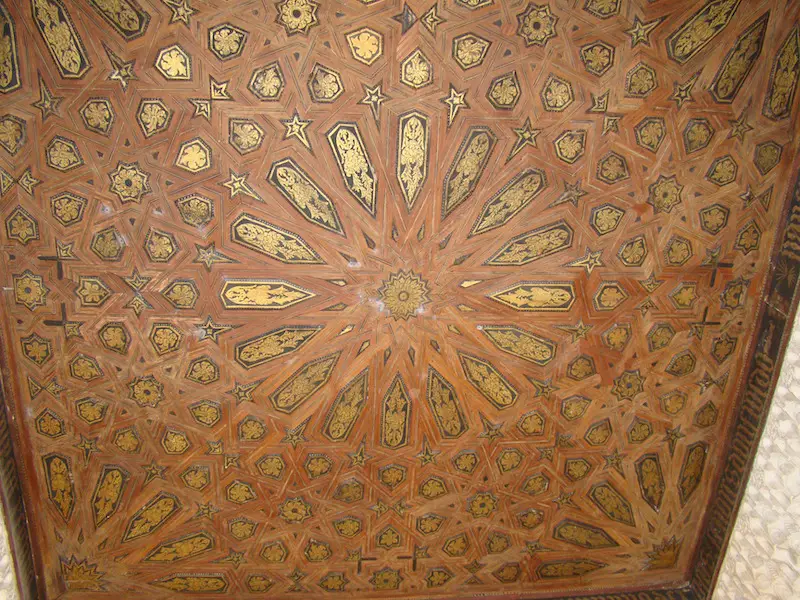 Painted ceiling at the Alhambra