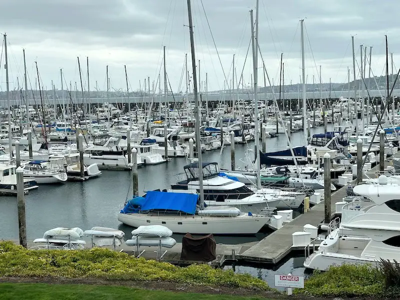 View of Elliott Bay Marina from Palisade Restaurant