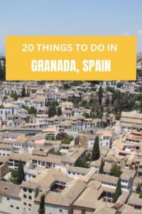 Pinterest pin for things to do in Granada, Spain