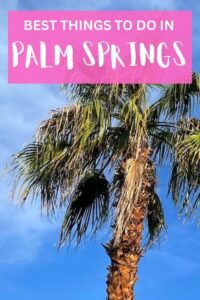 Pinterest pin for best things to do in Palm Springs