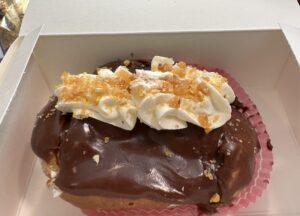An eclair from the Dutch Bakery and Diner in Victoria BC