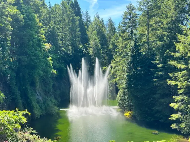 Ross Fountain at the Butchart Gardens in Victoria BC